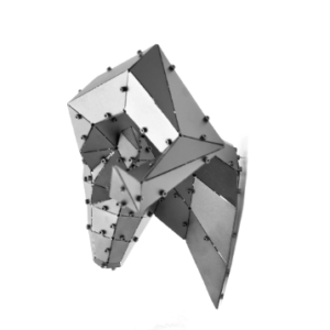 3D Geometrik Metal Koç Kafası Duvar Dekoru